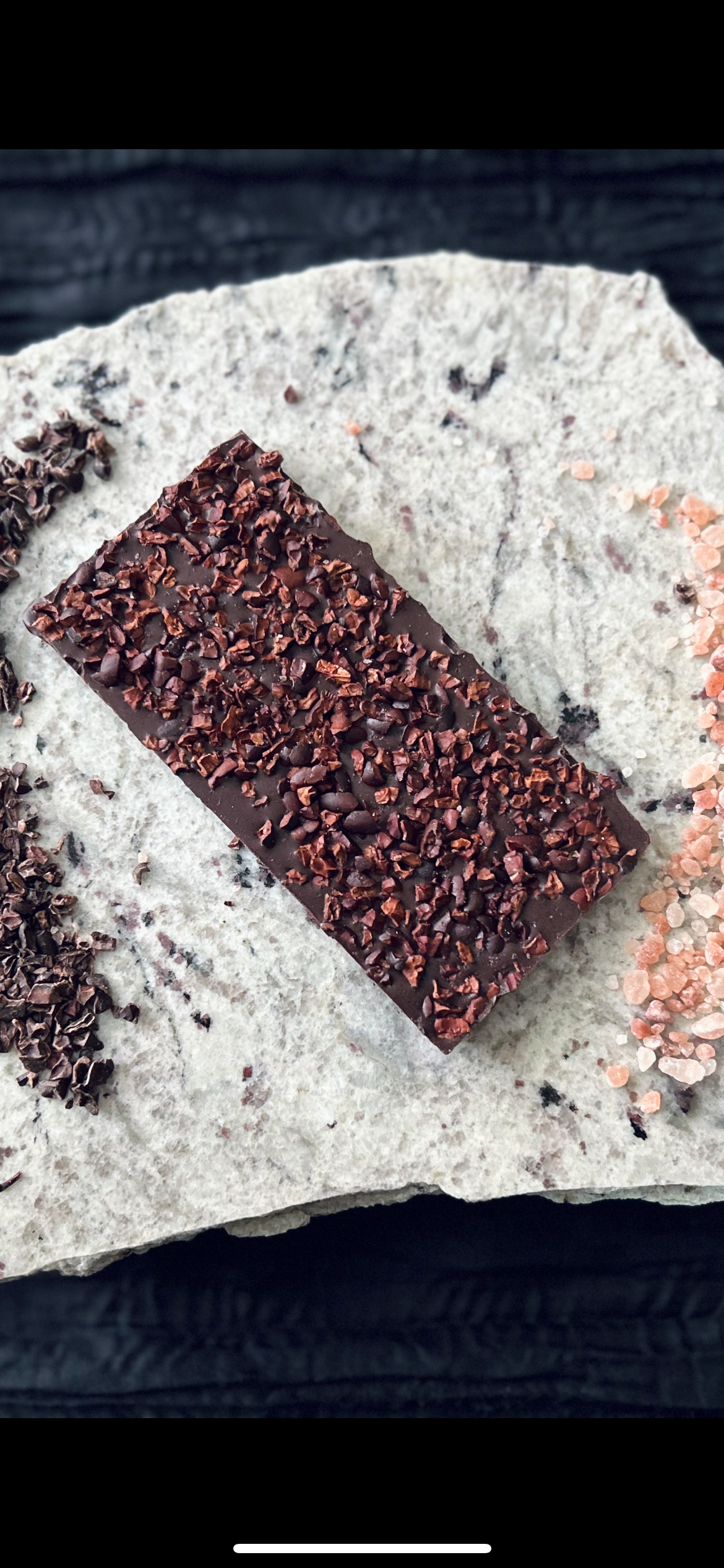 Roasted Nib Sea Salt Dark Chocolate Bar