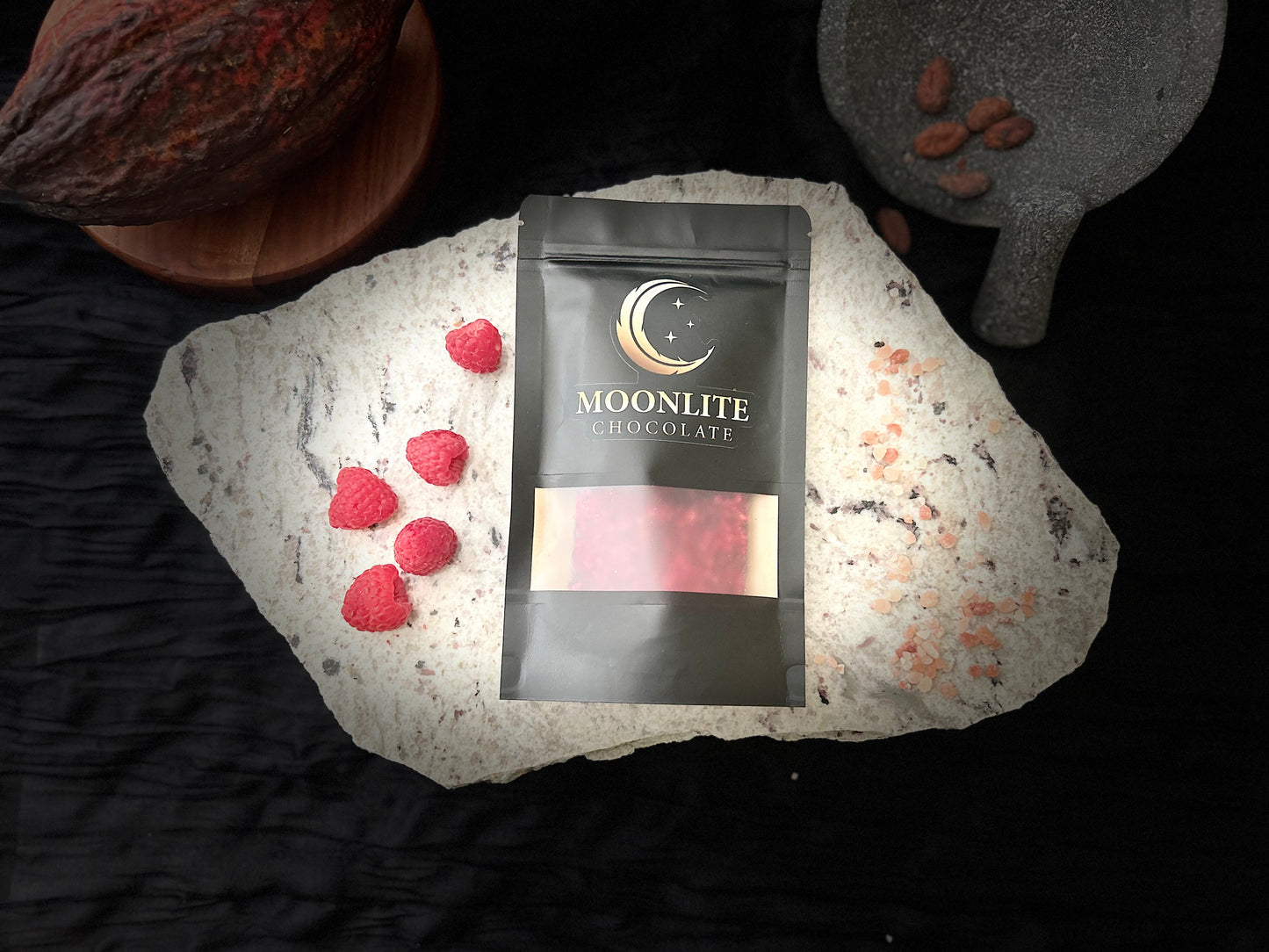 70% Dark Chocolate Raspberry Sea Salt Bar